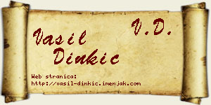 Vasil Dinkić vizit kartica